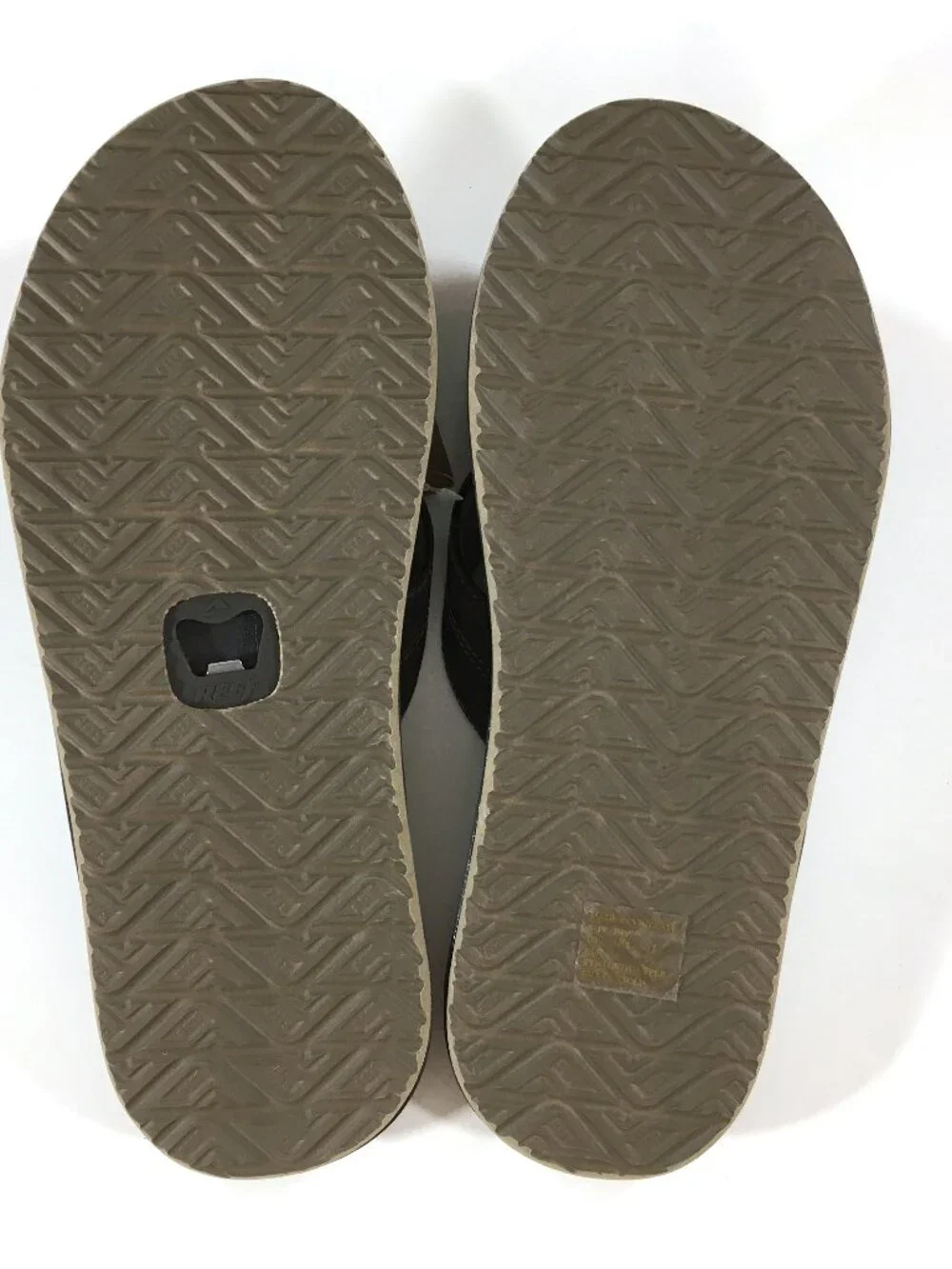 Reef Element TQT Flip Flop Sandals Mens 13 Dark Brown Bottle Opener